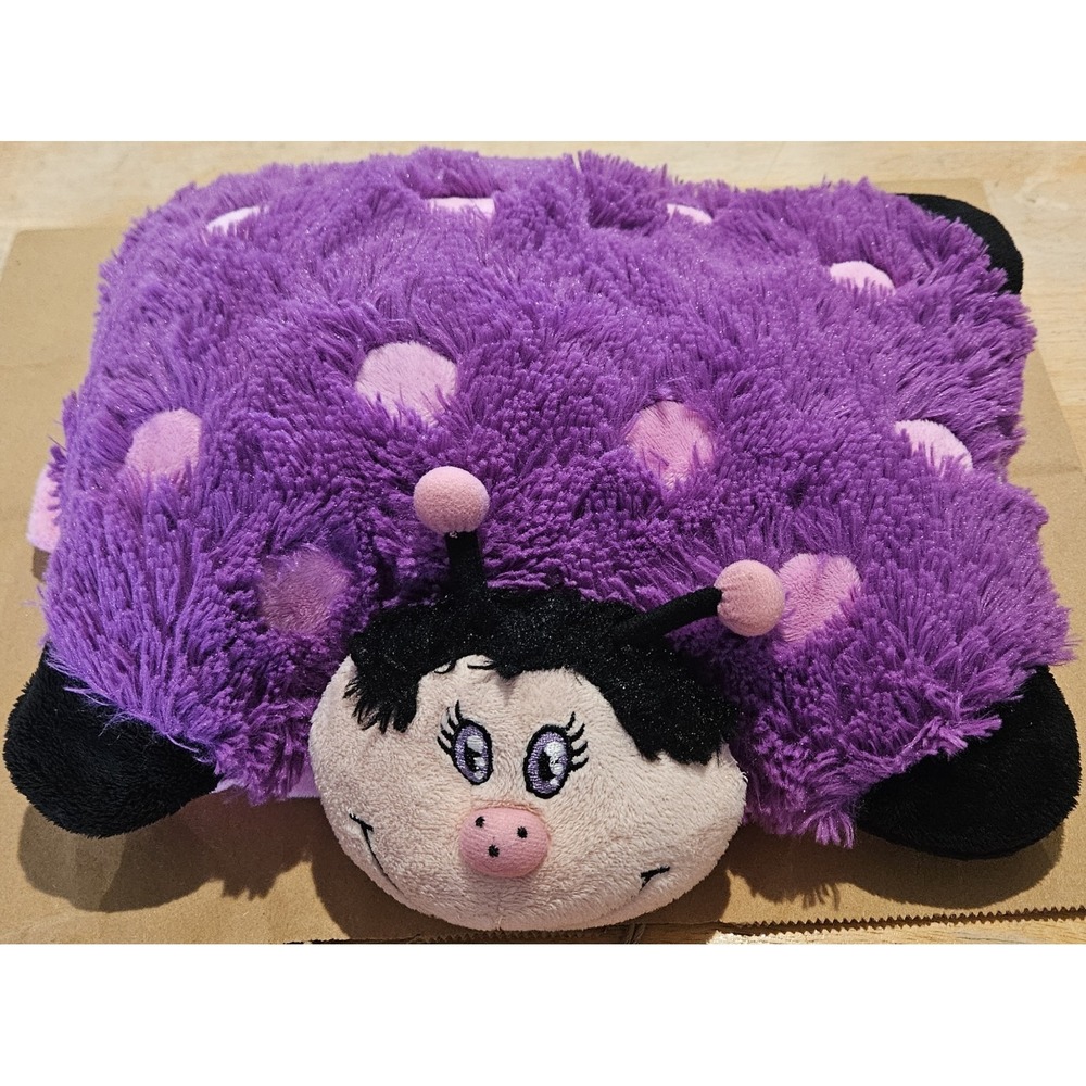Pillow Pets Pee-Wees Purple Ladybug  Mini Folding Pillow Limited Edition 2011